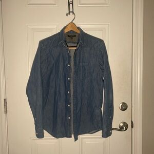 Banana Republic Navy blue denim button up shirt #mensfashion
